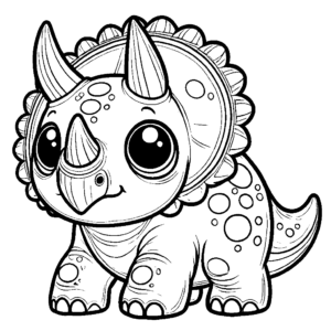 Dibujo de un dinosaurio Triceratops